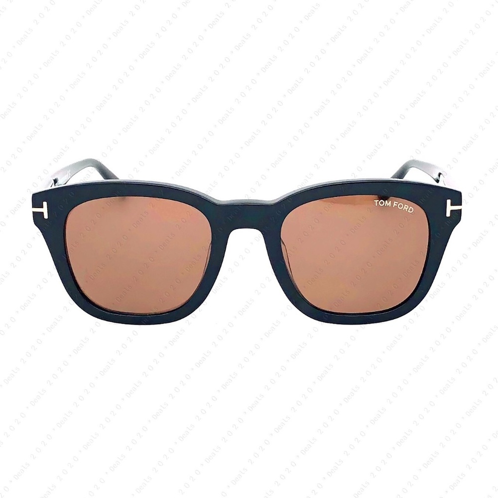 Tom Ford Eugenio FT0676F 01E 53mm Shiny Black Sunglasses - Picture 2 of 9